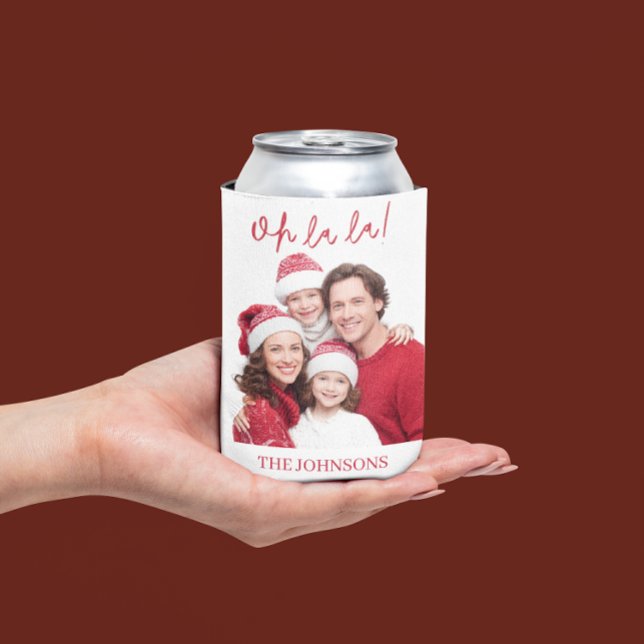 Rafraîchisseur Pour Canette Oh La La Personalized Photo Christmas Can Cooler (Créateur téléchargé)