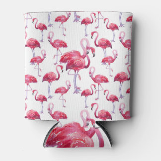 Rafraîchisseur Pour Canette Oiseau d'aquarelle de Flamant rose exotique