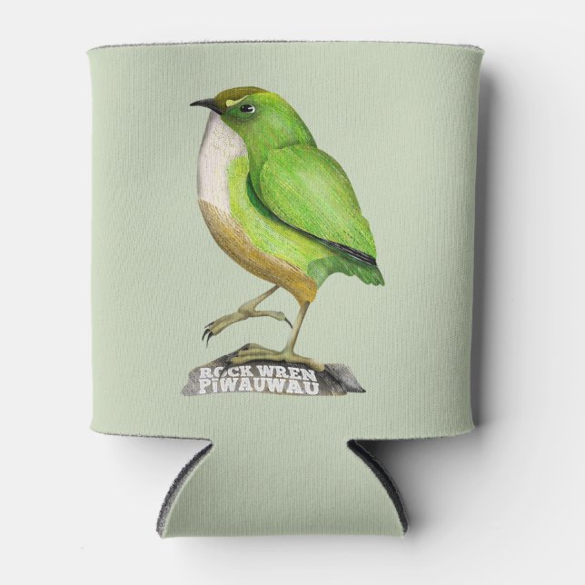 Rafraîchisseur Pour Canette OISEAU Rock Wren piwauwau NZ (Devant)