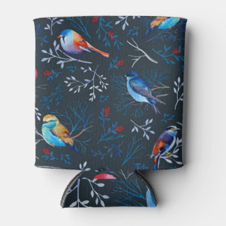 Rafraîchisseur Pour Canette Oiseaux vibrants : Gouache Dark Elegance