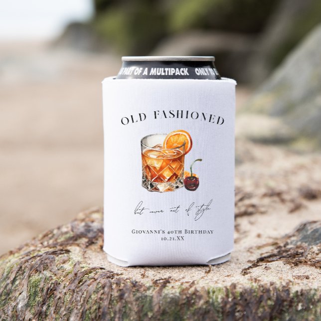 Rafraîchisseur Pour Canette "Old Fashioned" Cocktail Anniversaire (Créateur téléchargé)