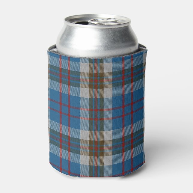 Rafraîchisseur Pour Canette Old Scotsman Clan Thompson Blue Grey Tartan (Can devant)