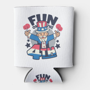 Rafraîchisseur Pour Canette Oncle Sam joyeux 4 juillet