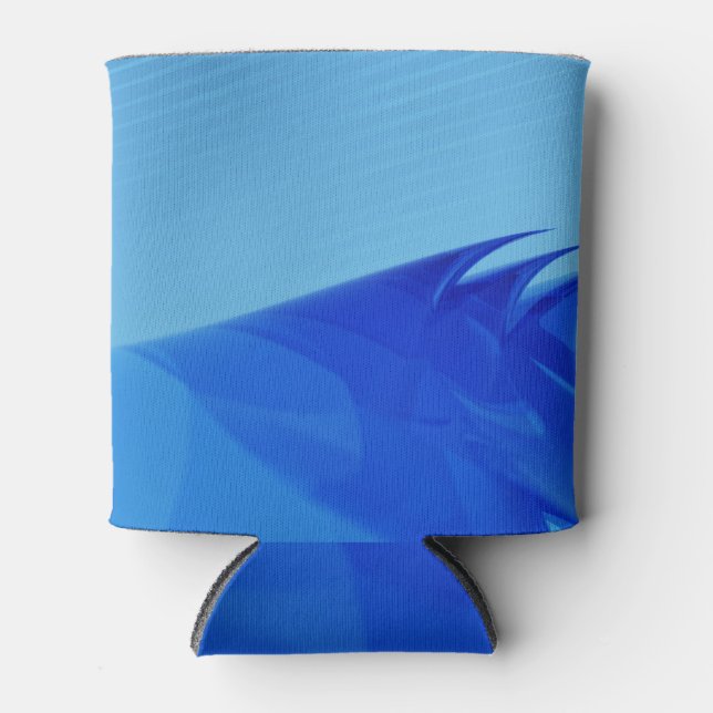 Rafraîchisseur Pour Canette Ondes stylisées en blues Peut refroidir (Devant)