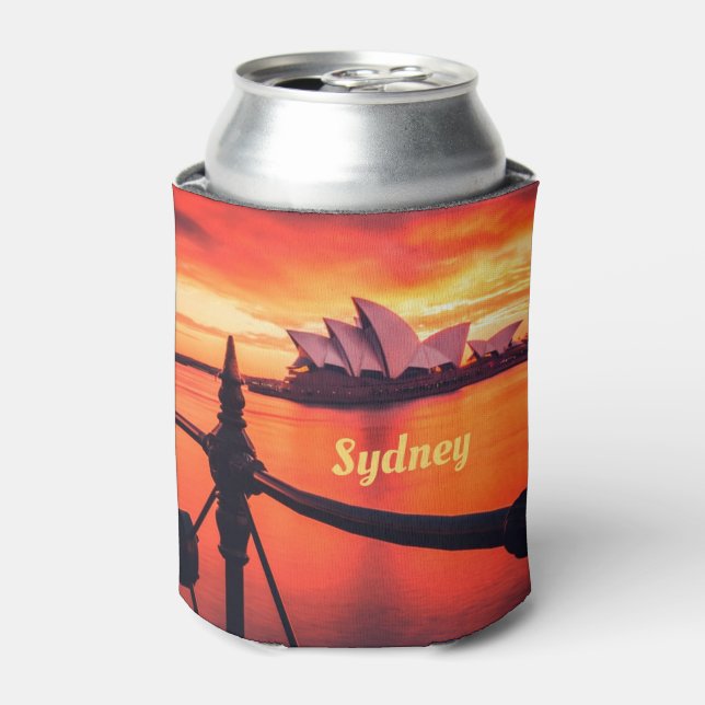Rafraîchisseur Pour Canette Opéra de Sydney Australie Orange Sky (Can devant)