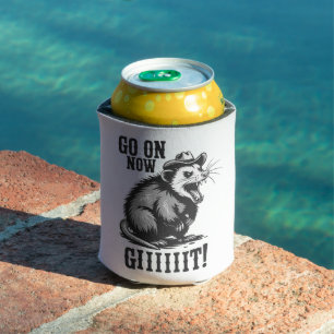 Rafraîchisseur Pour Canette Opossum Cowboy Vintage Allez Maintenant Git Wester
