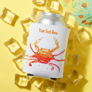 Rafraîchisseur Pour Canette Orange Crab Vintage Boho Beach Party