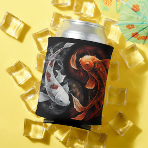 Rafraîchisseur Pour Canette Orange Et Blanc Lucky Koi Poisson Japon Art