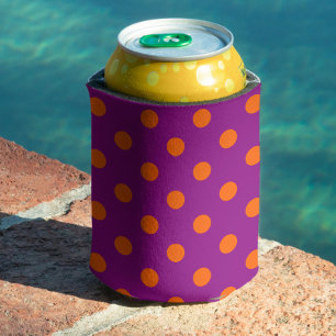Rafraîchisseur Pour Canette Orange On Purple Pois Design Motif