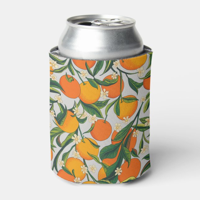 Rafraîchisseur Pour Canette Oranges d'été Agrumes Fruit Motif floral (Can devant)