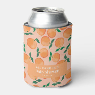 Rafraîchisseur Pour Canette Oranges d'été Fruit Rose Baby Shower Personnalisé
