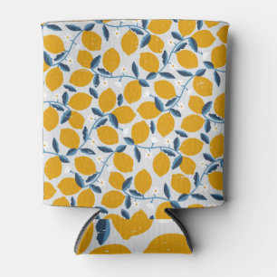 Rafraîchisseur Pour Canette Oranges, mandarines : motif floral vintage.