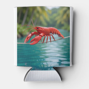 Rafraîchisseur Pour Canette Origami homard sur une corde raide koozie