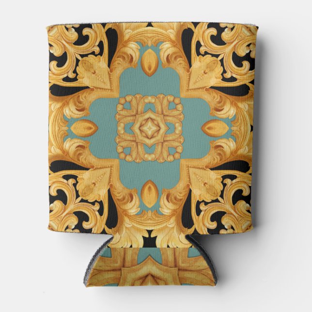 Rafraîchisseur Pour Canette Ornement baroque doré éléments 3D (Devant)