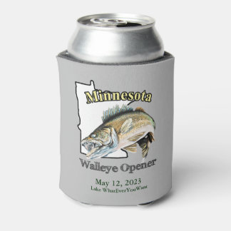 Rafraîchisseur Pour Canette Ouvrage de walleye sur mesure Lake/Date Minnesota