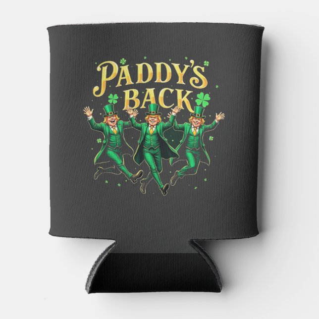 Rafraîchisseur Pour Canette Paddy's Back St Patrick's Day Trump Dancing (Devant)
