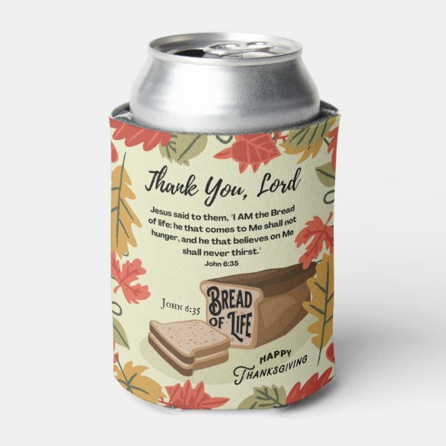 Rafraîchisseur Pour Canette PAIN DE bon thanksgiving DE VIE Monogramme (Can devant)