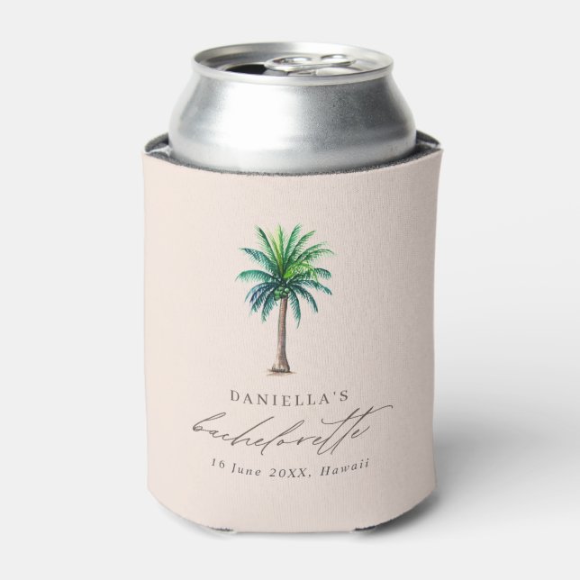 Rafraîchisseur Pour Canette Palm Tree Blush Bachelorte (Can devant)