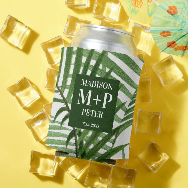 Rafraîchisseur Pour Canette Palmier tropical Album de mariage monographique (Été in situ)