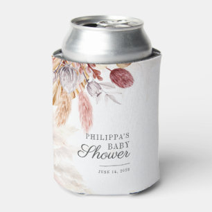 Rafraîchisseur Pour Canette Pampas Grass Terracotta Script Baby shower