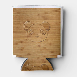 Rafraîchisseur Pour Canette Panda Bear en Bambou sculpté