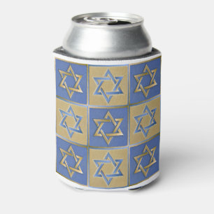Rafraîchisseur Pour Canette Panneaux d'art étoile de David bleu or