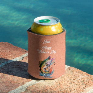 Rafraîchisseur Pour Canette Papa Bonne Fête des Pères Orange Gros Poisson Frap