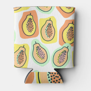 Rafraîchisseur Pour Canette Papaya à main : Motif Vintage créatif