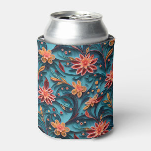 Rafraîchisseur Pour Canette Papier floral sans joint motif Can Cooler