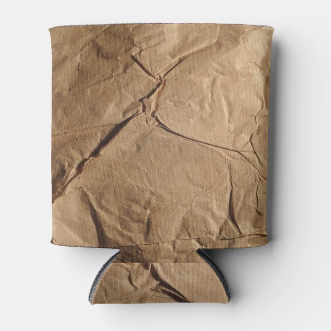 Rafraîchisseur Pour Canette Papier Recyclé : Texture écologique. (Devant)