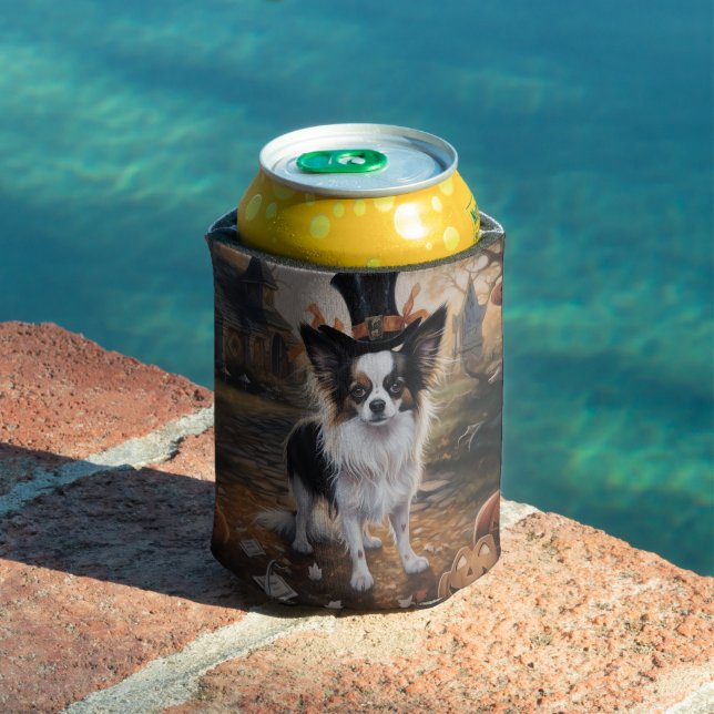 Rafraîchisseur Pour Canette Papillon Citrouille Halloween effroi (Piscine in situ)