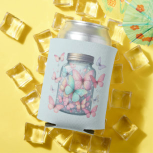 Rafraîchisseur Pour Canette Papillons Fantaisistes dans un Pot