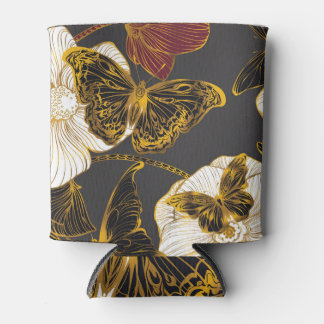 Rafraîchisseur Pour Canette Papillons & Fleurs : Motif Boho de printemps