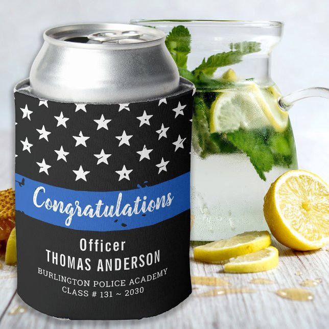 Rafraîchisseur Pour Canette Parti de la retraite de la police Ligne Bleue Minc (Créateur téléchargé)