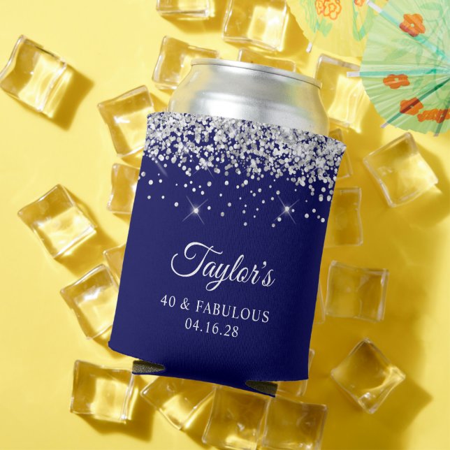 Rafraîchisseur Pour Canette Parties scintillant Argent Marine Bleu 40 & Fabule (Été in situ)