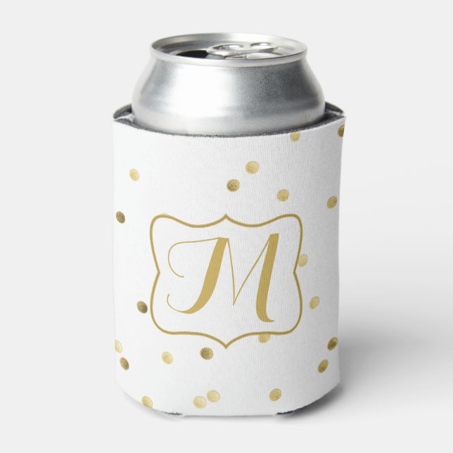 Rafraîchisseur Pour Canette Parties scintillant d'or Confetti Dot Koozie Can T (Can devant)