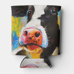 Rafraîchisseur Pour Canette Pastel Cow Portrait Peinture moderne
