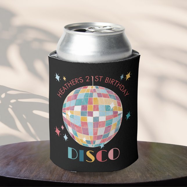 Rafraîchisseur Pour Canette Pastel Disco Ball Anniversaire Fête Personnalisée (Créateur téléchargé)