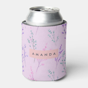 Rafraîchisseur Pour Canette Pastel Floral Personnalisé, Élégant