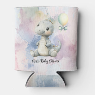 Rafraîchisseur Pour Canette Pastel Paint Splash Adorable Dinosaur Baby shower