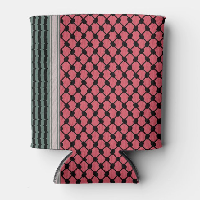 Rafraîchisseur Pour Canette Pastèque palestinienne Hatta Keffiyeh Kufiya Folk (Devant)