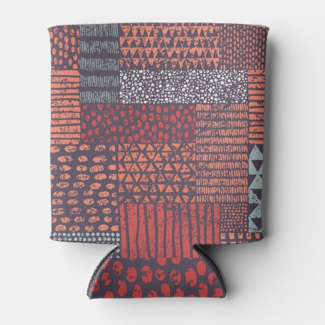 Rafraîchisseur Pour Canette Patchwork bohémien : conception sans couture dessi (Devant)