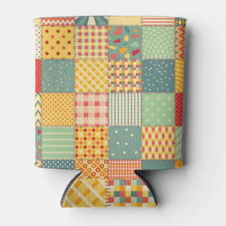 Rafraîchisseur Pour Canette Patchwork coloré : ornements abstraits sans coutur