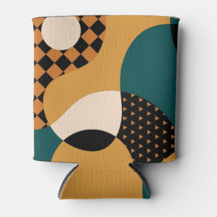 Rafraîchisseur Pour Canette Patchwork géométrique moderne : Vintage Abstrait