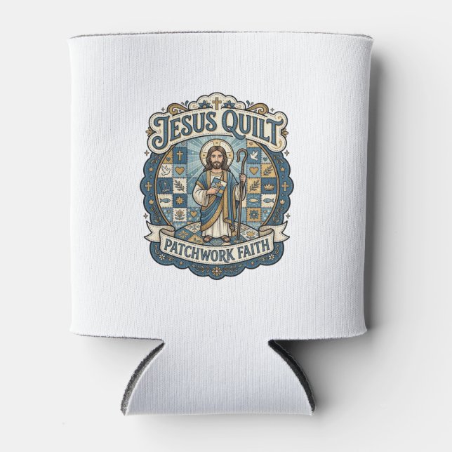 Rafraîchisseur Pour Canette Patchwork Jésus Foi Patchwork Jésus  (Devant)