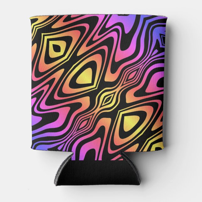 Rafraîchisseur Pour Canette Pâte psychédélique multicolore (Devant)