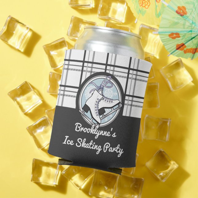 Rafraîchisseur Pour Canette Patinage Tartan moderne personnalisé (Été in situ)