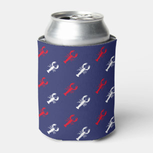 Rafraîchisseur Pour Canette Patriotique Rouge bleu marine bleu homard motif mi