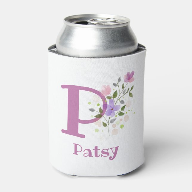 Rafraîchisseur Pour Canette Patsy Nom avec un motif floral (Can devant)