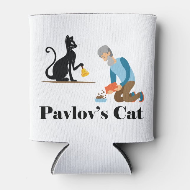 Rafraîchisseur Pour Canette Pavlov's Cat Funny Psychology (Devant)